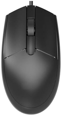 hadefa Corded USB Mouse, Wired USB Mouse for Computers and Laptops, Right or Left Hand Use - Classic Sturdy Design fits All Desktop Laptop Computers to be Used at Office School or Home