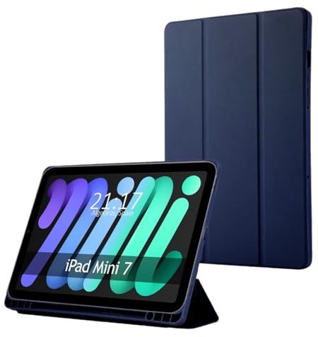 Funda con Tapa Smart para Apple iPad Mini 7 (2024) Color Azul