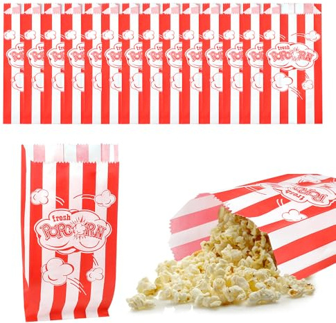 YBCCBY 200PCS Boite Pop Corn, Sacs Popcorn Sachet à Pop Corn | Boîtes de Nourriture de Seau de Pop-Corn Sac Papier Pop Corn Classique Pot à Pop Corn pour Anniversaire, Théâtre, Cinéma