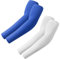 fuinloth 2 Paia Manicotti Braccia per Uomo e Donna, Ideali per Sportivi Padel Basket Pallavolo Bianco+Blu