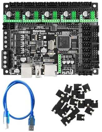 Twoeagles Makerbase MKS Robin Nano V3.1 3D-Drucker-Steuerplatine, Motherboard TS35 TFT-Touchscreen, kompatibel mit A4988 TMC2209 (MKS Robin Motherboard)