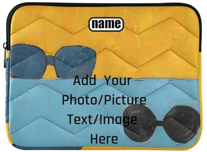 Custodia per laptop 13-14 pollici carino personalizzabile custodie per laptop occhiali da sole custodia con cerniera per viaggi di lavoro