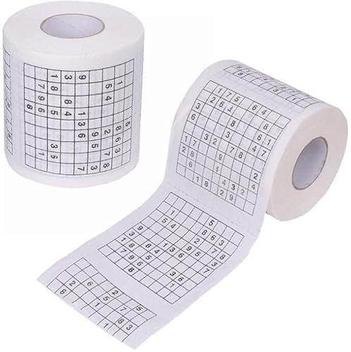Sudoku Game,Toilet Paper,Games,Roll,Paper Towel,Tenacity,Durable,Fun,Printed Toilet Paper, Household Cleaning Tools,Useful and Practical Toilet Tissues Home Care and Cleaning,Kitchen Roll,Toilet Roll