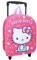 mybagstory - Sac à Dos à roulettes 3D Hello Kitty pour Fille – 3D – Rose - Enfant - Ecole - Maternelle - Garderie - Cartable Fille - Taille 33 cm - Bretelles réglables – roulettes – Idée Cadeau