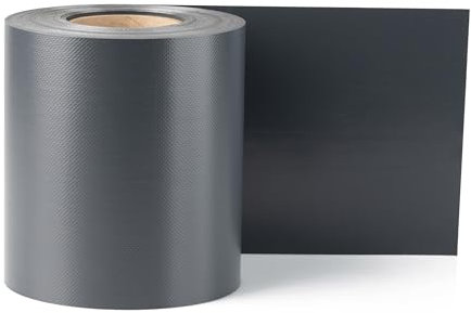 Electronicx Premium PVC Sichtschutzstreifen RAL 7016 Anthrazitgrau | Hochwertige Zaunfolie Doppelstabmatten | 140m (4x35m) x 19 cm | 650g/m² | UV-beständig, extra langlebig, 80 Befestigungsclips