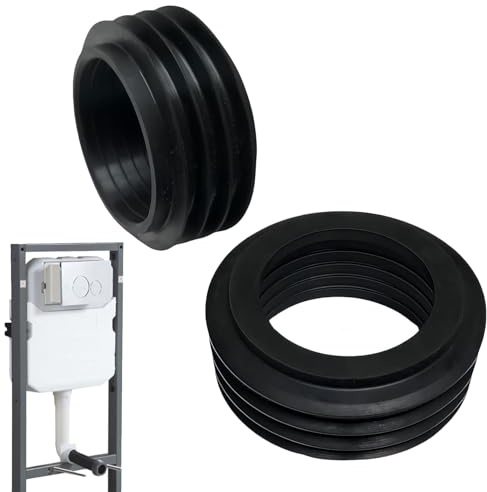 Gansdnek 2 Piezas Sellador para Inodoro, Arandela De Goma para Tubo de Descarga, Manguito de Goma Sellador para Conector de Tubo de Descarga, Sello de Goma para Tubo de Descarga Interno de Nivel Bajo