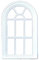 Melody Jane Dolls House Arched Window 1:24 Half Inch Scale White Plastic Victorian Style