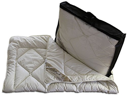 Meivita Merino Schafschurwolle Kinder Steppdecke in 100x135 cm Ganzjahresdecke Steppbett Made in Germany