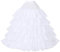 Petticoat Unterröcke Reifrock Rockabilly Rüschen A Linie Lang Vintage für Hochzeit Brautkleid S - Weiß - Gr. L-XL
