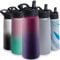 Triple Insulated Stainless Steel Water Bottle with Straw Lid - Flip Top Lid - Wide Mouth Cap (750 ML) Insulated Water Bottles, Keeps Hot and Cold - Great for Hiking & Biking (Dreamy Purple)