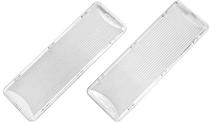 MIRTUX Kit de 2 Tapas de Protección de Lámpara y Difusores de Luz Compatible con Campana Extractora Balay, Lynx - Medidas 17,4 x 5,9 - Código Original 264984 - Repuestos de Campanas Extractoras Balay