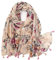 KAVINGKALY Boho Écharpe pour Femmes Écharpe Imprimée Florale Légère Mode Écharpes à Franges Enveloppes Châle(Floral I)