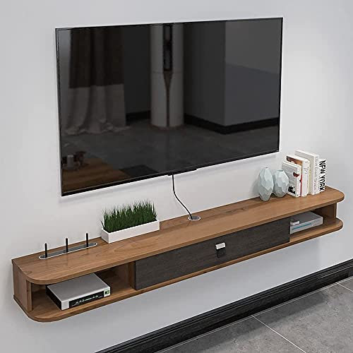 XBSXP TV Stand,Wall Mount TV Media Console,Floating TV Stand Cabinet for DVD Blu-Ray Player Satellite TV Box Cable Box Storage Rack/B / 120x23.6x16cm