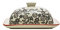 Tranquillo Beurrier avec Motifs Floraux en céramique 19 x 13 x 8,5 cm