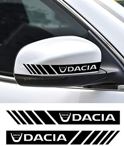 2pcs Auto-RüCkspiegel-Aufkleber-Zierstreifen, FüR Dacia Duster Logan Sandero Lodgy Stepwa Mcv 2