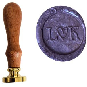 Siegel mit eigenem Logo, personalisiertes Siegel, Hochzeit, Einladungskarten stempeln, save the date, waxstamp, DIY, retro stamp, wedding (30, Design 11)