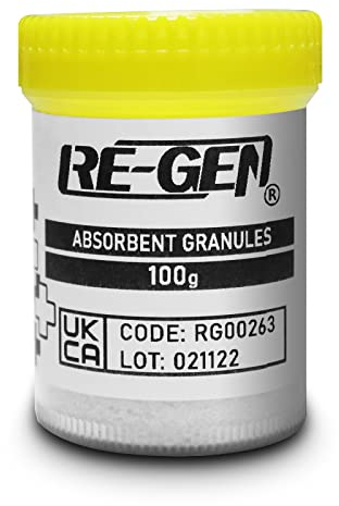 RE-GEN Bidon de 100 g, liquide pour déchets corporels, urine, vomi, liquide malade, nettoyage de granulés hautement absorbants