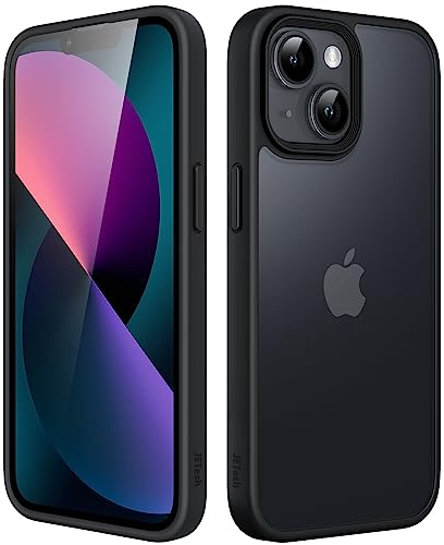 JETech Matte Case for iPhone 13 Mini 5.4-Inch, Shockproof Military Grade Drop Protection, Frosted Translucent Back Phone Cover, Anti-Fingerprint (Black)