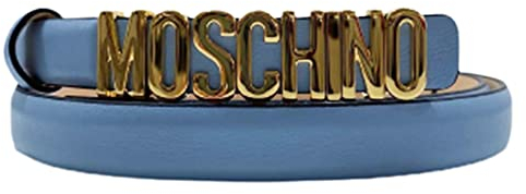 Moschino Gürtel Couture matt Pulver Logo kleines Gold Größe 46, dusted, 40
