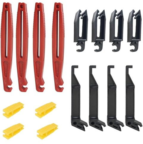 Extracteur de Fusible 16Pièces 4 Tailles Pince Extracteur de Mini Fusible Auto Pince à Fusible en Plastique pour Voiture, Outillage de l'Automobile pour Porte-Fusible de Voiture (Rouge Jaune Noir)