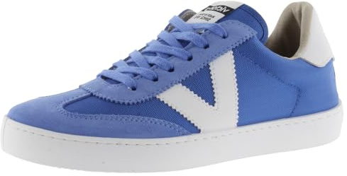 victoria Low-Top Unisex Berlin Ciclista Nylon & Kontrast-Teile & Passende Spaltleder 1126193 für Erwachsene Azul 40