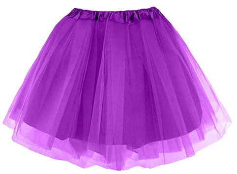 ZDSUHYIW Enagua para mujer, falda de tul retro, ballet, burbuja, enagua de los años 50, falda de ballet, falda larga, tutú, falda maxi, falda de ballet, falda de ballet, falda de tul, A Lila, Talla
