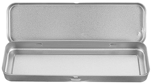 Ipetboom 1 Stück Metall Federmäppchen Stiftebox Stiftbox Federmäppchen Rechteckig für Stift Bleistift Buntstifte, Schreibwarenbox Metall Federmäppchen Leer Aufklappbare Blechdose Pencil Case
