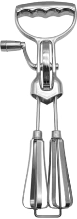 Batteur à œufs, fouet à œufs, batteur à œufs, mélangeur manuel manuel en acier inoxydable, batteur à œufs classique à manivelle, fouet rotatif manuel à main d'inspiration vintage pour la maison et la