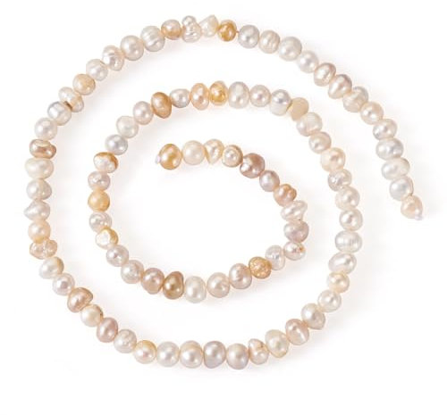 FASHEWELRY 1 filo di perle naturali a forma di patata coltivate d'acqua dolce perle distanziatore per artigianato fai da te gioielli bracciali collane