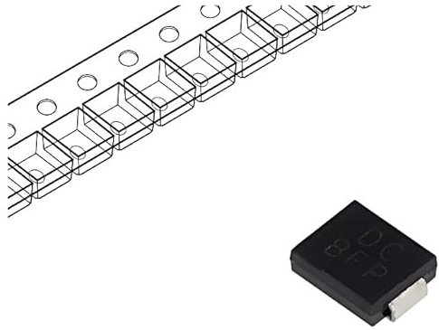 4X SMCJ36CA Diode: TVS 1,5kW 40V 25,8A Bidirektional SMC Rolle,Band DC COMPONENT