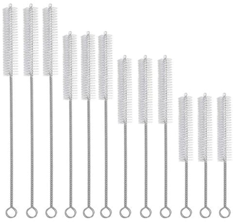 12 Piezas Cepillos de Limpieza de Botellas, Cepillo Limpiador de Pajitas, Cepillos de Limpieza para Botellas de Tubo, Botella de Limpieza Cepillos, Cepillo para Botellas