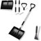 Hmfmdy Pelle à neige de grande capacité avec poignée ergonomique - Outil de déneigement amovible léger et portable pour jardin, camping, extérieur, urgence, bonhomme de neige - Noir