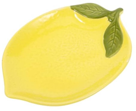 ABOOFAN Ceramic Lemon Shape Dessert Plates Salad Cake Fruit Snacks Plate Decorative Serving Dish Plates for Home Party