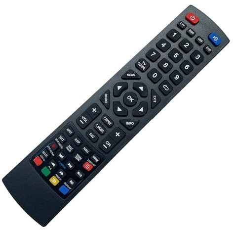 iOOiQQ Replacement for All Technika TV Remote Control, Also Compatible with Technika/Blaupunkt LCD LED 3D HD PVR TVs 22E21W-FHD/DVD, 24E21B-HDR, 24E21B-HDR/DVD, 24E21W-HDR/DVD - No Setup Required