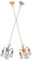 TOYANDONA 2st Puppenhaus-kronleuchter Kleine Hängelampe Miniaturlicht Miniaturlampe Miniatur-Ornamente Puppenmöbel Möbelverzierung Miniatur-deckenlampe Mini-Lampe Mini-deckenleuchte Plastik