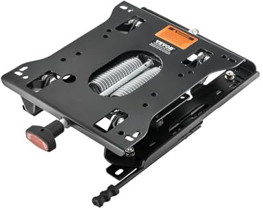 VEVOR Kit de Suspensión de Asiento con Riel Deslizante Universal Ajustable de Adelante Hacia Atrás de 150 mm, Tipo Resorte Distancia de Amortiguación 30 mm, Compatible con Cortacésped, Excavadora