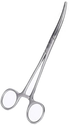 YGCHEN Pinzette in Acciaio Inox, Pinza da Pesca, Pinza Emostatica, Pinze Piercing, Pinzette per Peli dell'Orecchio dell'Animale Domestico, Morsetto in Acciaio Inox, 18cm