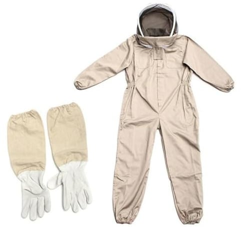 Bienenanzug Imkerjacke Mit Hut, Imkeranzug Mit Handschuhen, Imkerhut Mit Schleier, Proffessionelle Imkerkleidung Mit Gummibandärmeln, Imkerhose Imkermütze Atmungsaktiv, Schutzbekleidung Für Imker