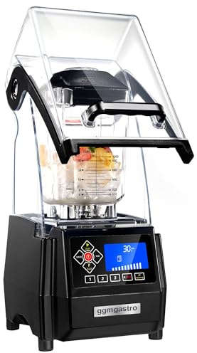 GGM Gastro | BMK2-1500N | Mixeur de bar avec capot insonorisant - 2 litres - 1 kW - silencieux