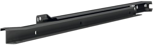 Rollschubführung Standard I - Schubladenschiene 450mm mit Kunststofflaufrollen, Auszug bis 25 kg belastbar, Stahl schwarz