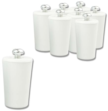SCHARTEC Rolladenstopper 8er Set weiß – Stopper für Rollladen aus robustem Kunststoff wetterfest, Anschlagstopfen einfach montierbar, Rolladen Anschlagstopper universal einsetzbar