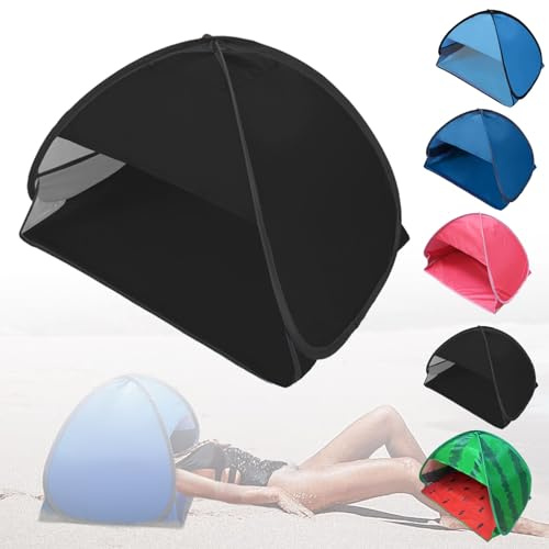 Mini Head Sun Shelter Tent, Strandmuschel Hund, Kopfzelt, Anti-Uv Strandmuschel Pop Up, Genießen Sie EIN Entspanntes Sonnenbad Am Strand (Schwarz,80 * 50 * 55cm)