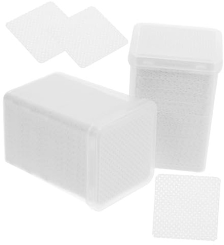 WOONEKY Nagellackentferner Pads Nagelentferner Tücher aus Baumwolle 2 Packungen 400 Stück zur Pflege und Reinigung der Nägel für Heim und Salongebrauch