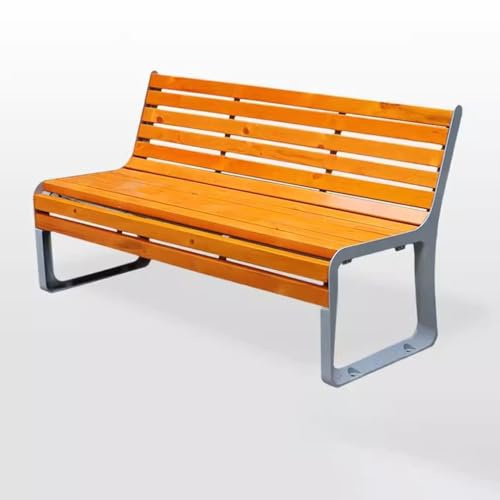 ENGENDER Gartenbank Bank Mit Doppelter Rückenlehne, Aluminiumguss, Kunststoff, Holz, Gemeinschaftsplatz, Kommerzielle Straße, Außenbank