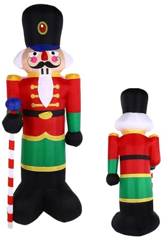 Christmas Inflatable Nutcracker, Christmas Decoration, Inflatable LED Waterproof – Inflatable Outdoor for Christmas – for Family, Friends, Indoors, Parties, Lawn, Garden, Home,