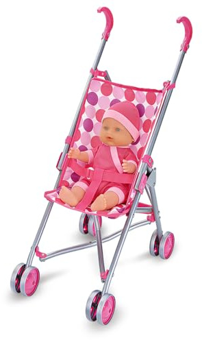 Ram® Kids Pretend Play Folding Pushchair Girls Dolls Pram Toy