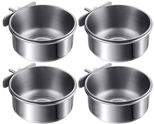 Gazocua Plato para Alimentar Aves - Plato Alimentador de Mascotas con Liberación Rápida y Ahorro de Espacio - Recipiente de Alimento Aviario | para Jilgueros, Periquitos, Agapornis, Cotorras y Ninfas