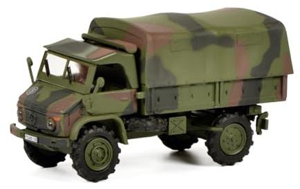 Schuco 1:87 Unimog S404 BW Pritsche/Plane - Hochwertiges Diecast Modell im Maßstab 1:87, Modellauto, 1:87, Militär, Sammlermodell, Diorama