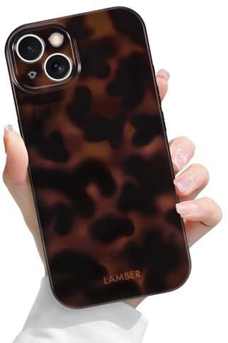 Newseego für iPhone 14 Hülle Niedliche Leopard Muster, Braun | Ästhetisch Süßes Bernstein Design, für Mädchen Frauen, Weiche TPU, Dünn, Stoßfeste Handyhülle, Vollständiger Kameraschutz