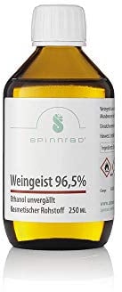Weingeist 96,5% - Ethanol - unvergällt 250ml